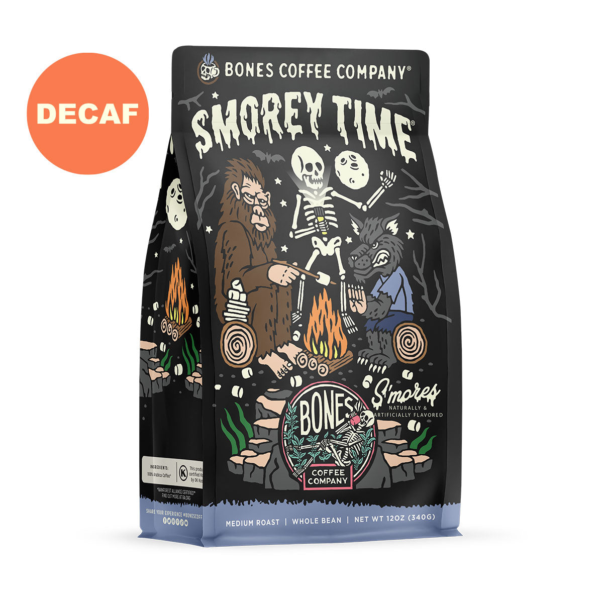 Decaf S'morey Time Coffee by Bones Coffee Company